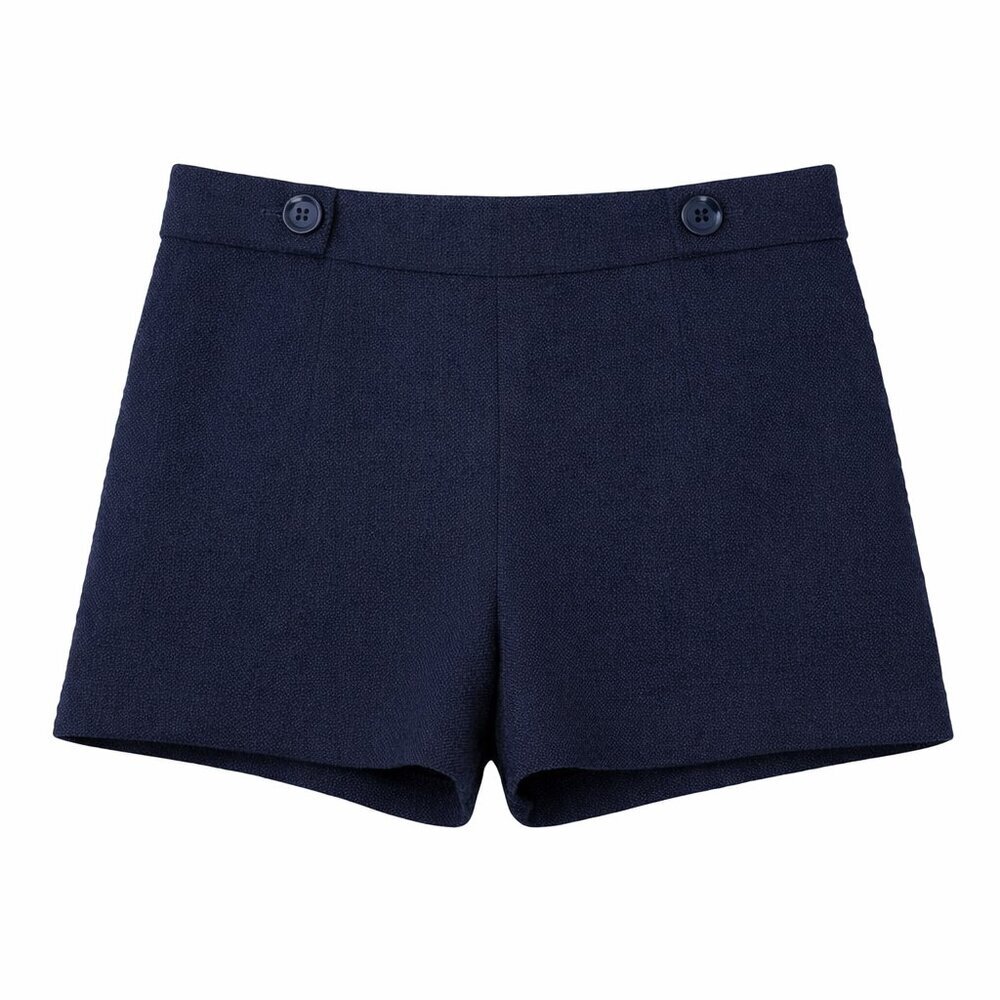 NWT BANANA REPUBLIC Blue Pleated High Rise Shorts Size 10 (4” inseam) - Picture 1 of 7